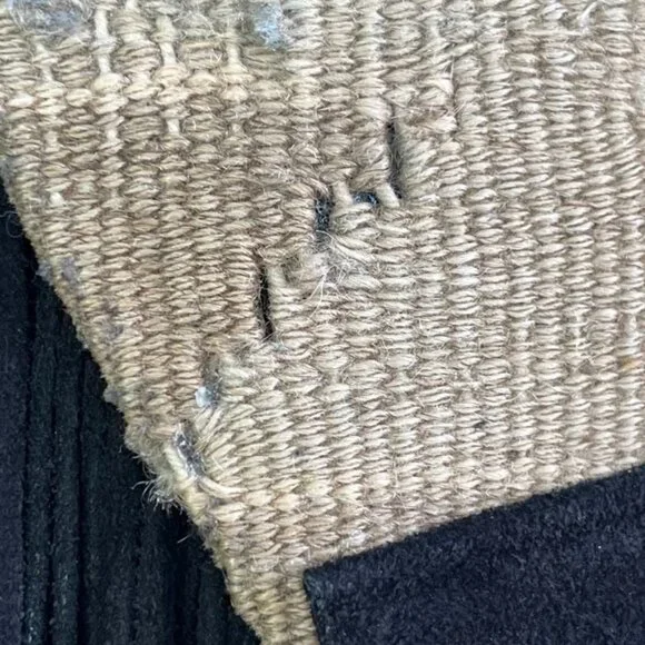 Vintage 1990s S.Hyde For Signature Rugs Of Dallas Wearable Art Suede Leather - Picture 10 of 16